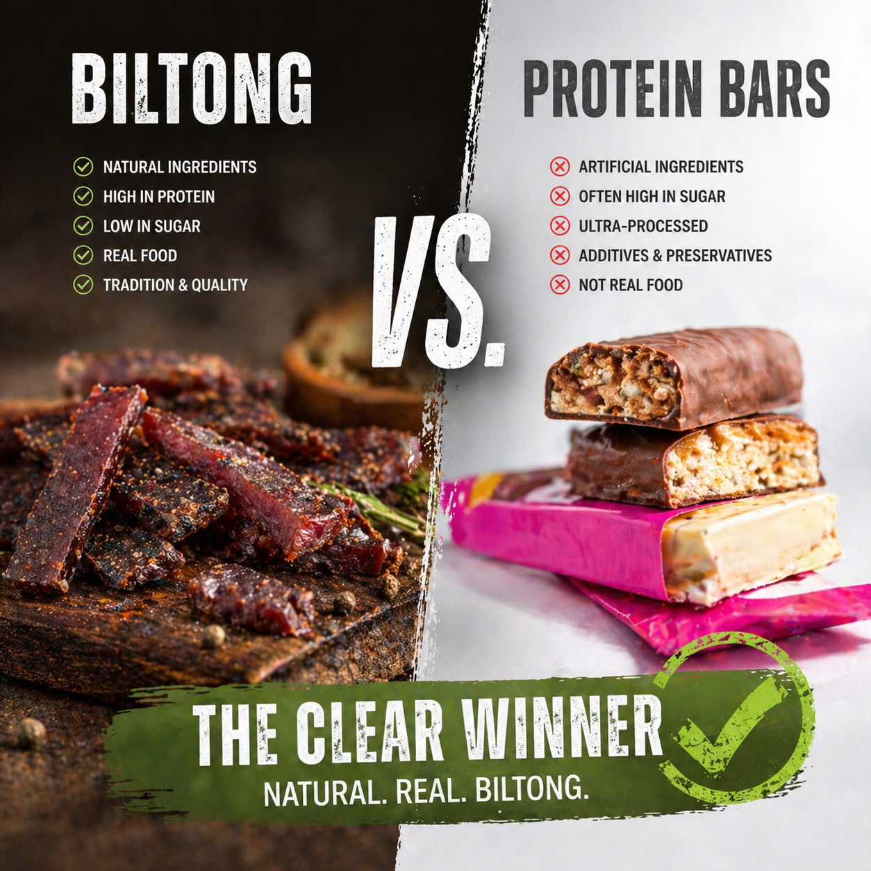 Biltong vs. Protein Bars