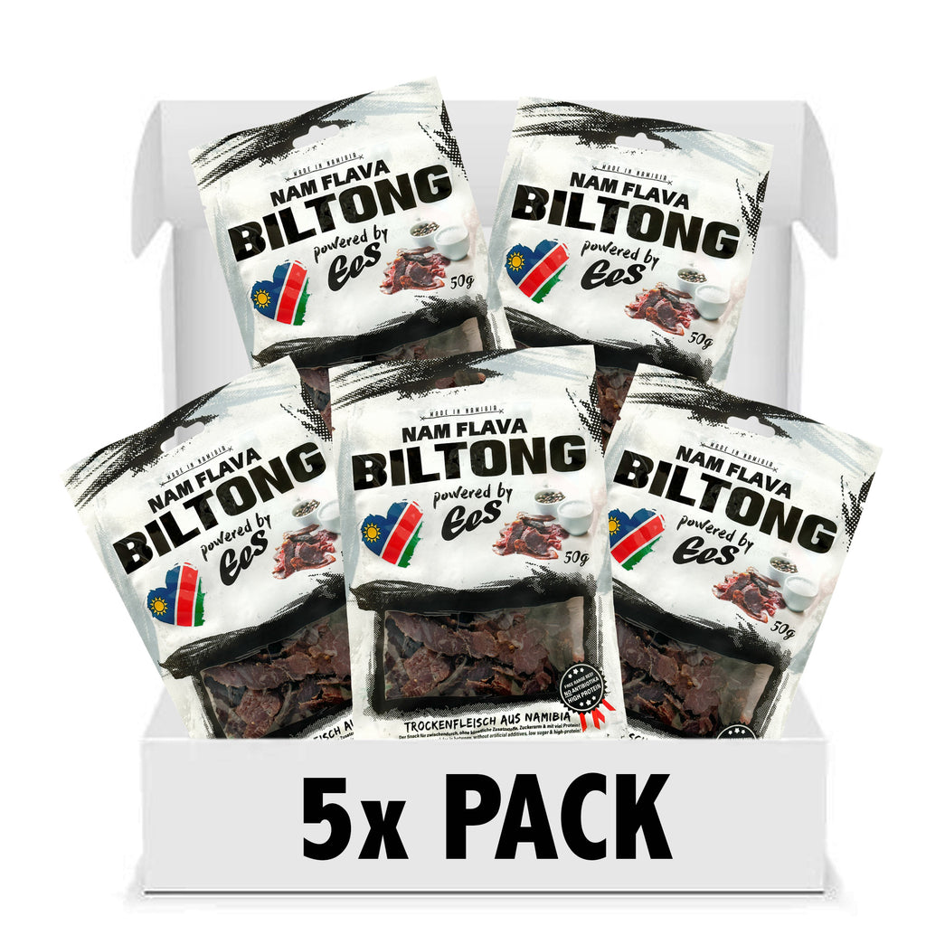 5x Pack (50g) - Nam Flava Biltong by EES - 250g