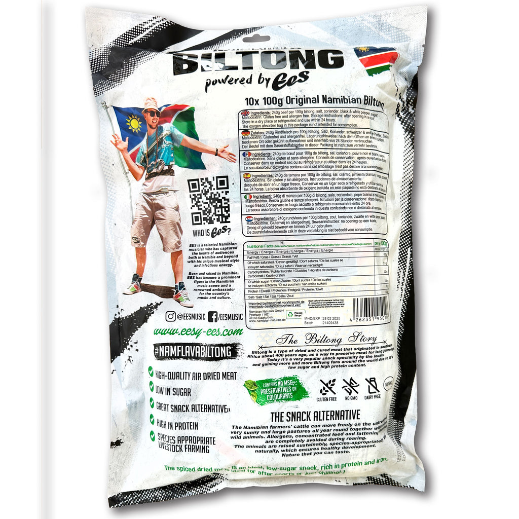 10x Pack (100g) - Nam Flava Biltong by EES - 1kg