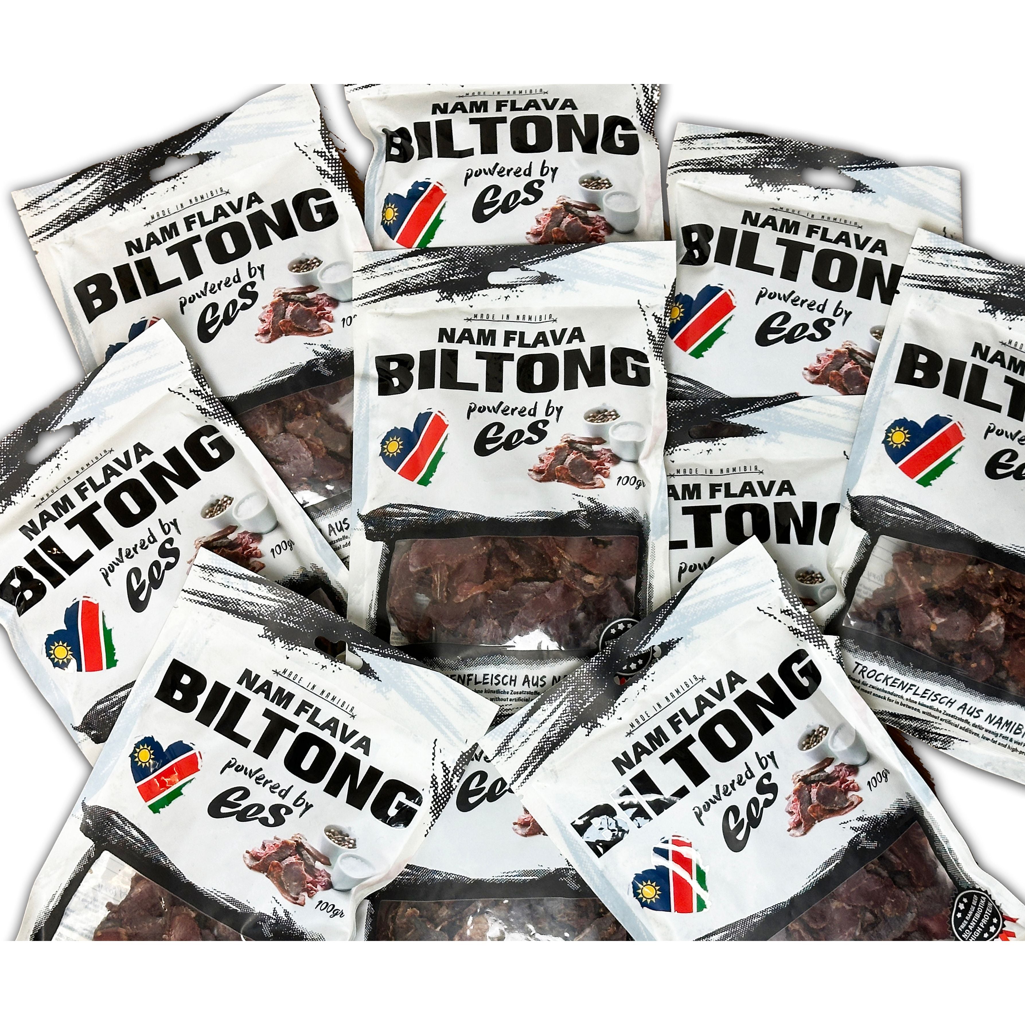 10x Pack (100g) - Nam Flava Biltong by EES - 1kg